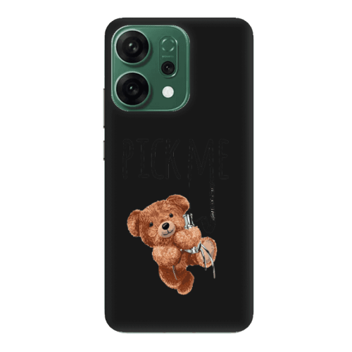 Oppo RENO 14 Pick me Black Colored Silicone TPU Θήκη
